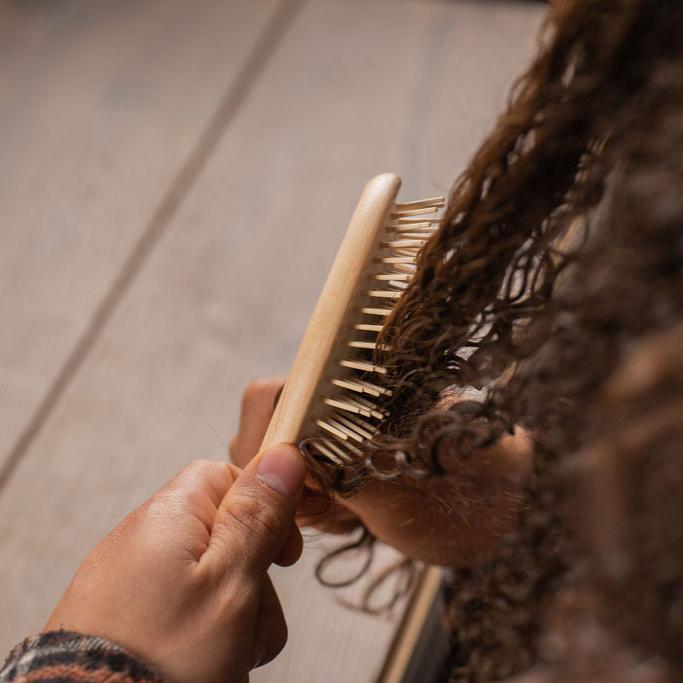 Acca Kappa Natura Paddle Hair Brush with Wooden Pins