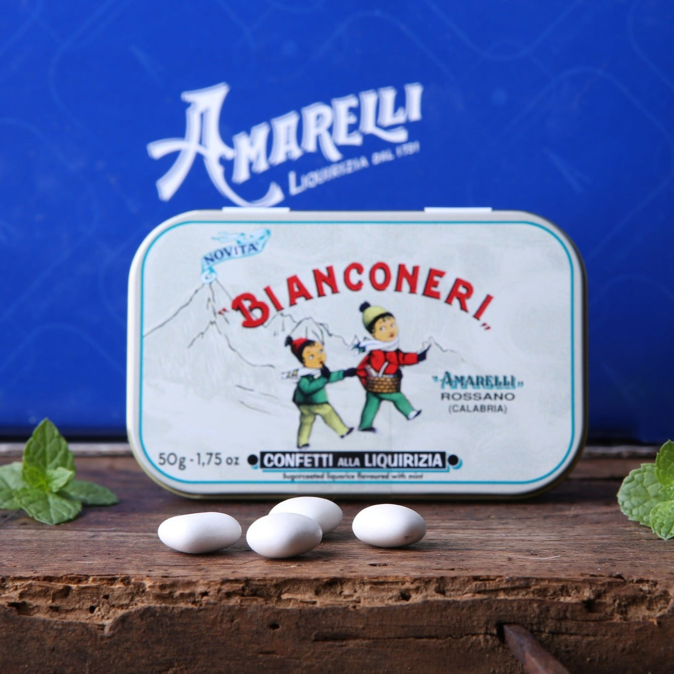 Amarelli Bianconeri Liquorice in Tin (White) - 50g