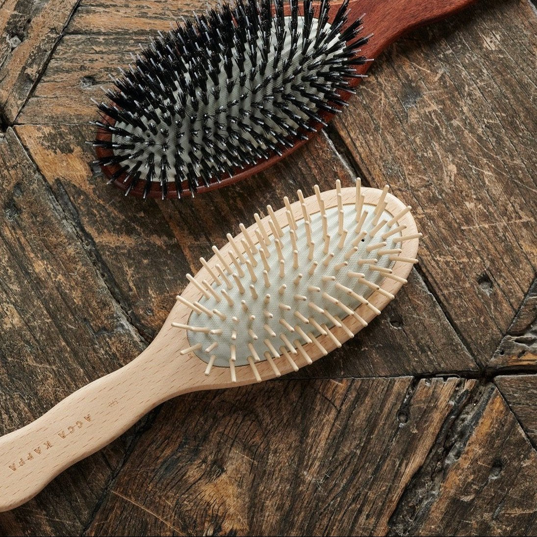 Acca Kappa Natura Beech Wood Travel Hair Brush