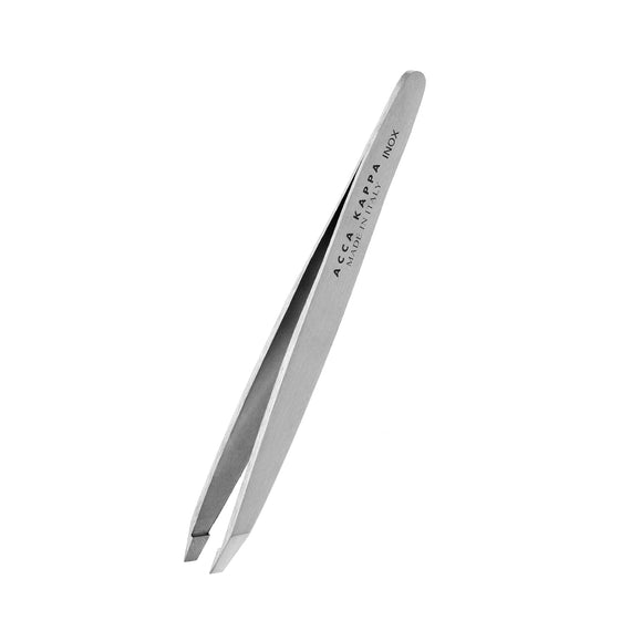 Acca Kappa Professional Inox Slant Tweezers - Silver