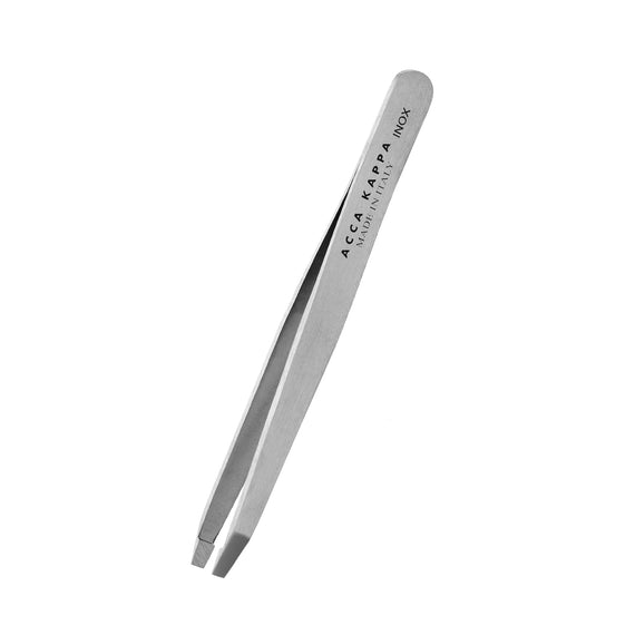 Acca Kappa Professional Straight Edge Tweezers - Silver