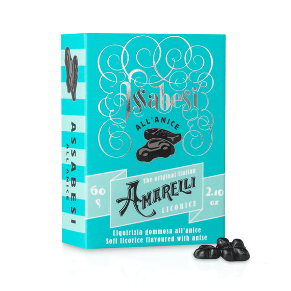 Amarelli Assabesi Anise Soft Liquorice in Box (Aqua) - 60g