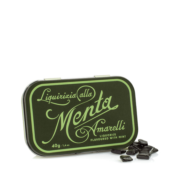 Amarelli Mint Liquorice in Tin (Green) - 40g