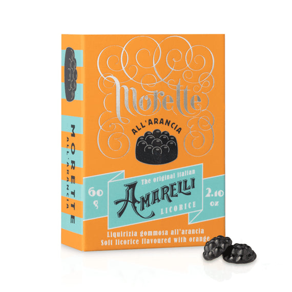 Amarelli Morette Orange Soft Liquorice in Box (Orange) - 60g