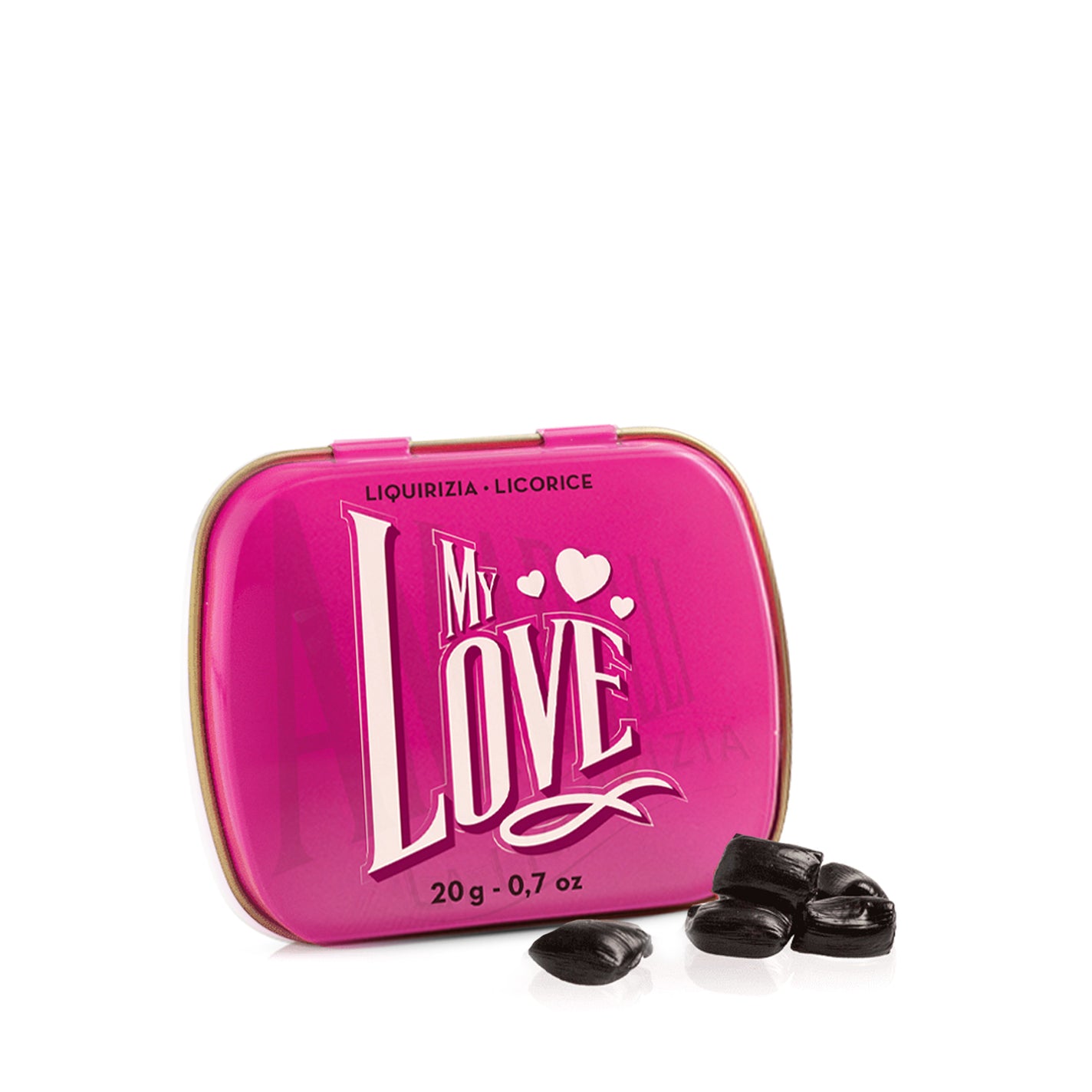 Amarelli Ltd Edition Pure Liquorice in Tin (My Love) - 20g