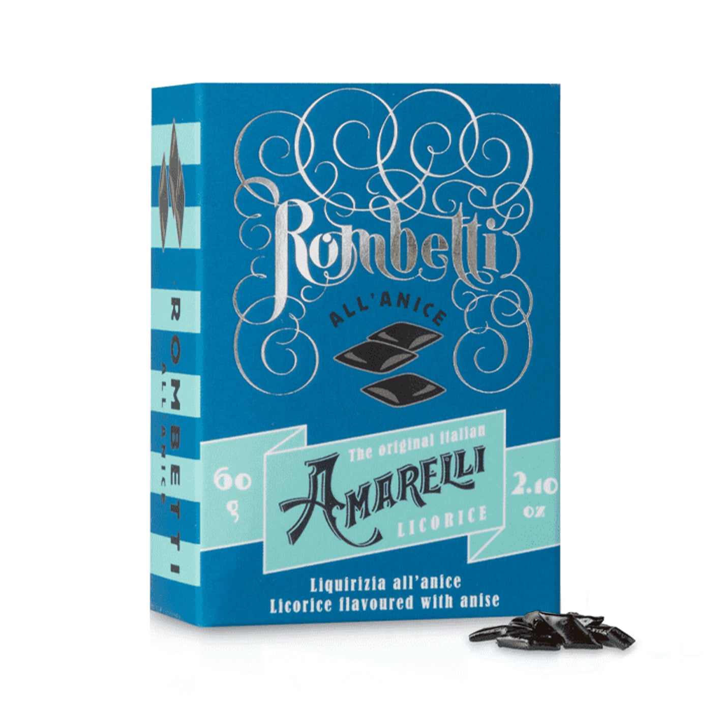 Amarelli Rombetti Anise Liquorice in Box (Blue) - 60g