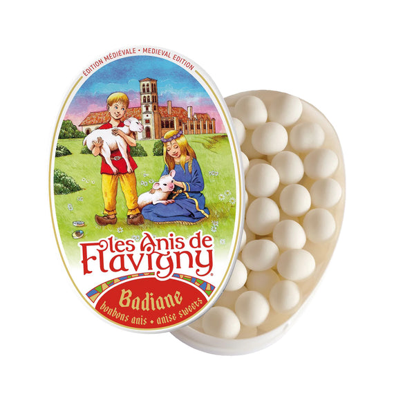 Anis de Flavigny Medieval Red Tin - Anise Pastilles