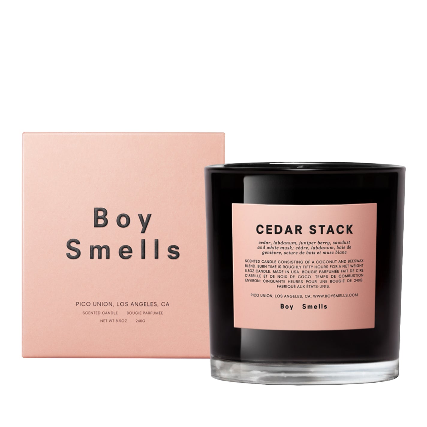 Boy Smells Cedar Stack Standard Candle