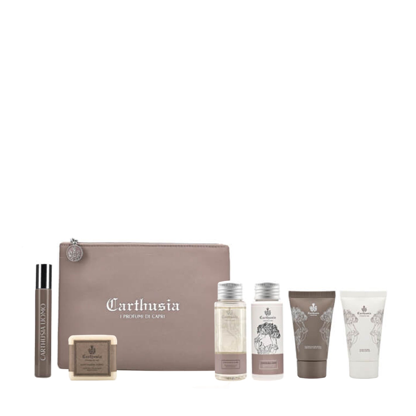 CARTHUSIA Uomo Travel Kit 'Pochette' - Value $125