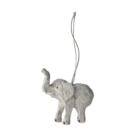 Fog Linen Work Paper Maché Elephant Ornament