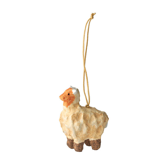 Fog Linen Work Paper Maché Sheep Ornament