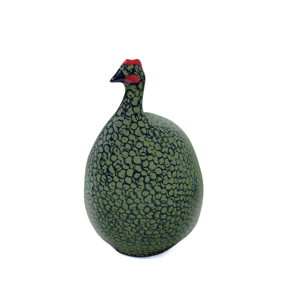 Les Ceramiques de Lussan Pintade (Guinea Fowl) Medium - Cobalt Speckled Sage