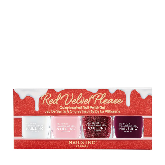 Nails.INC Red Velvet Please Nail Polish Set