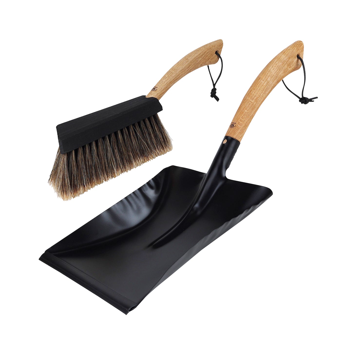 Redecker Dust Pan - Black with Oak Handle