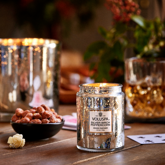 VOLUSPA Silver Birch Peppercorn 50hr Candle