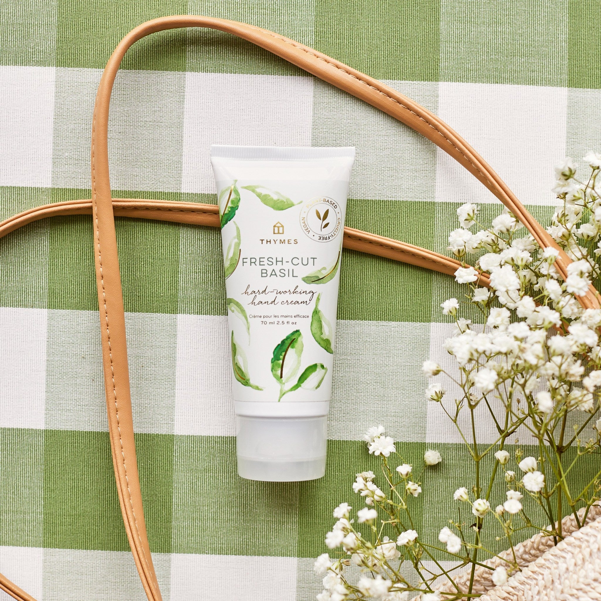 Thymes Fresh Cut Basil Hard Working Hand Creme Official Stockist