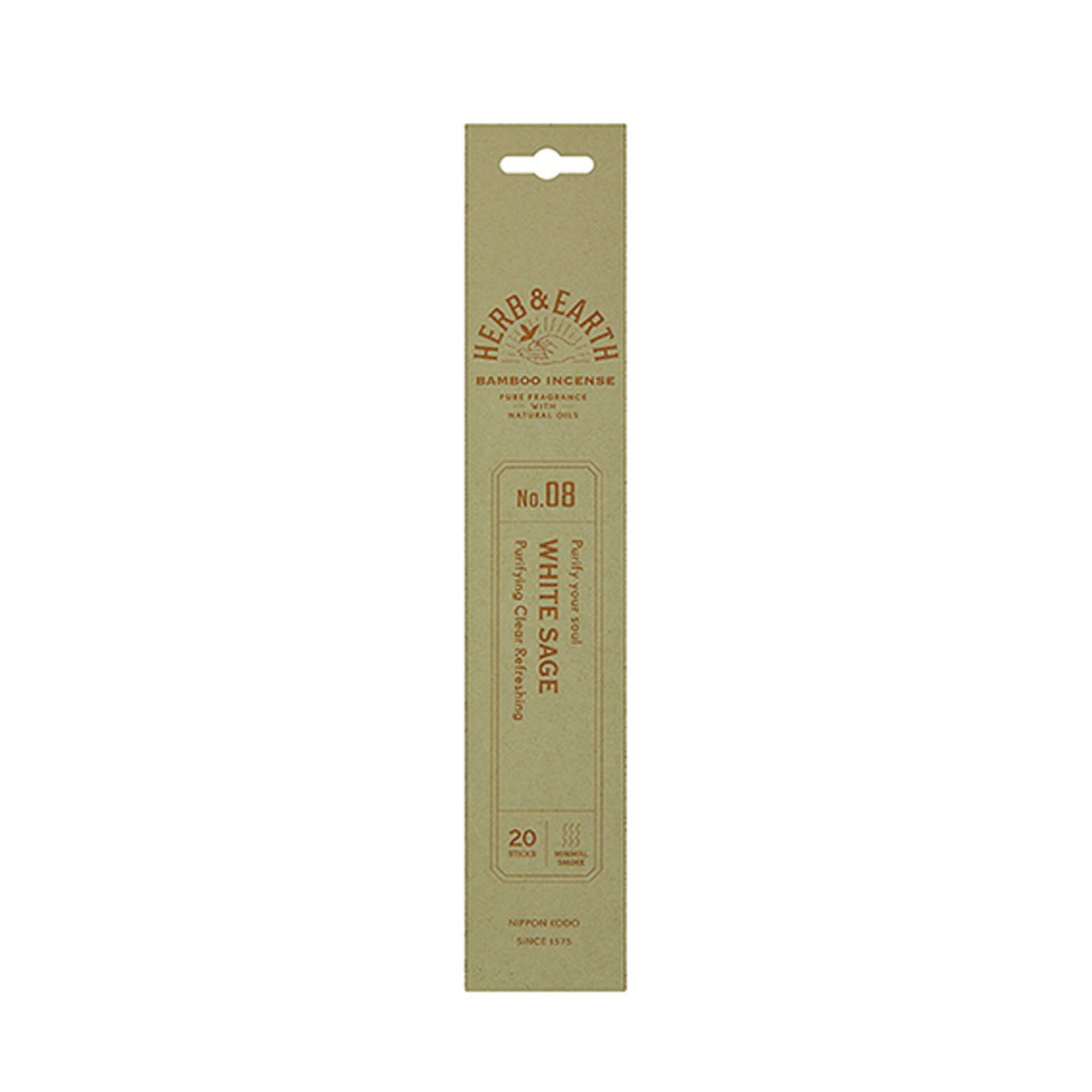 Nippon Kodo Herb & Earth Incense - White Sage No.08