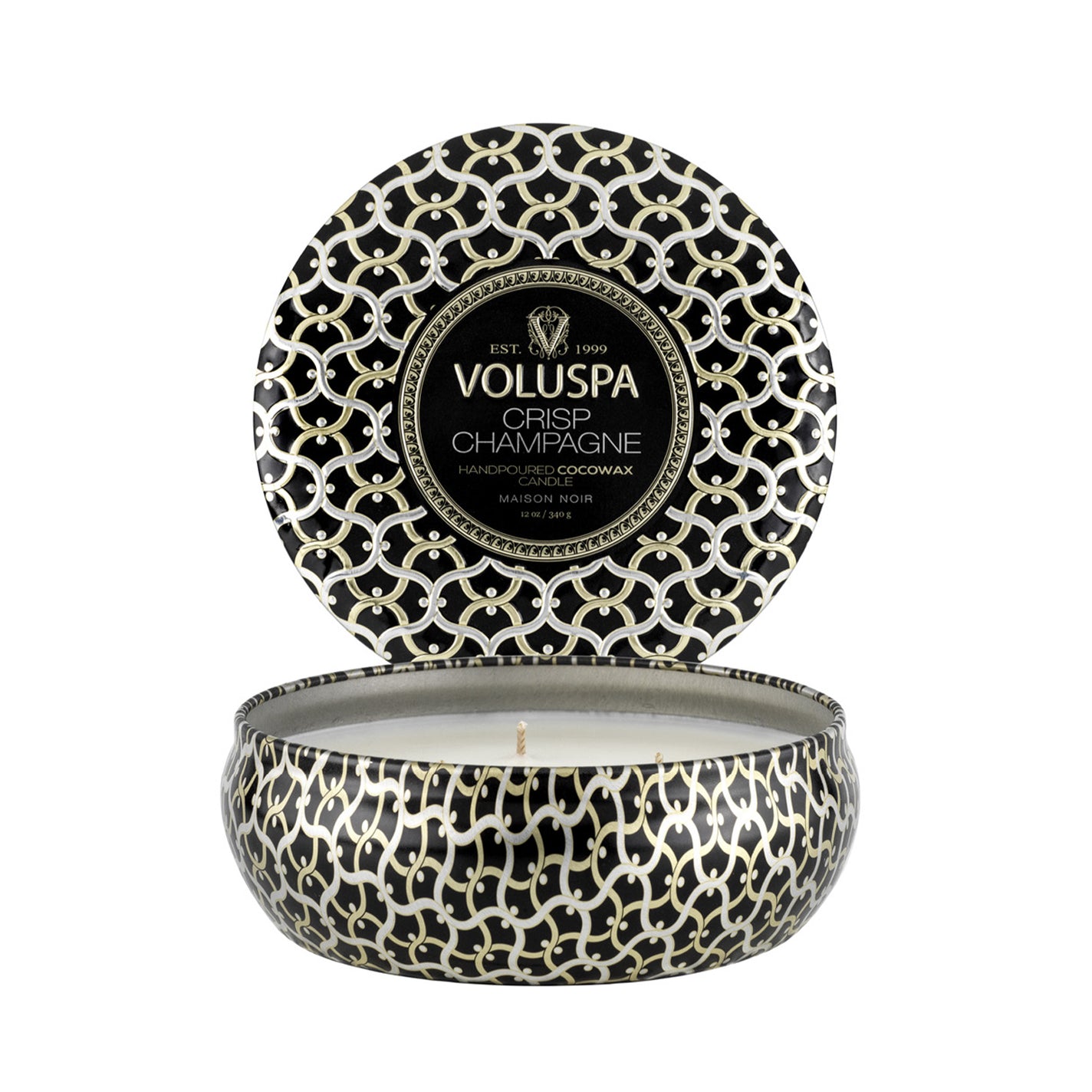 VOLUSPA Crisp Champagne 3 Wick Tin Candle