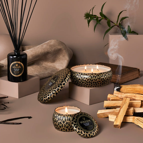 VOLUSPA Suede Noir Decorative Candle