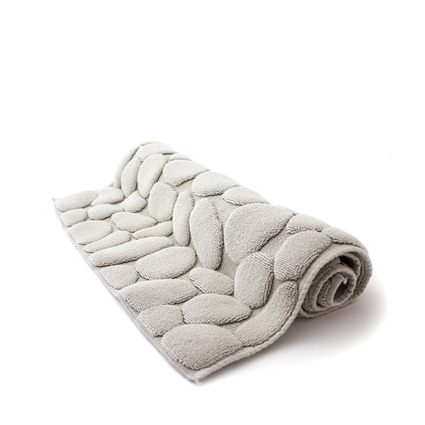 Yoshii Ishikoro Pebble Bath Mat Light Grey Saison