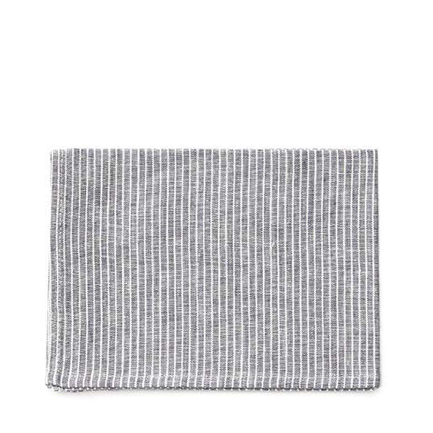 Fog Linen Work Linen Kitchen Cloth: Grey White Stripe: Official Stockist
