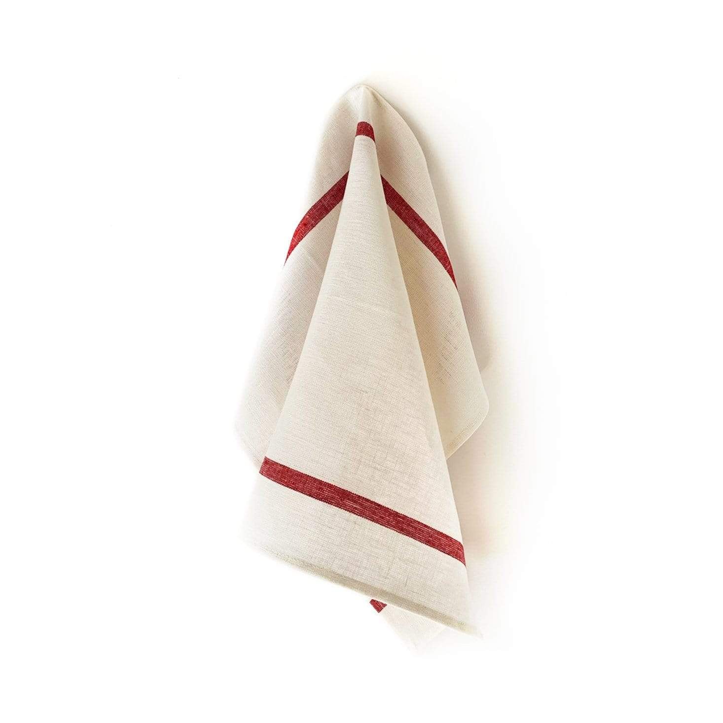 Red stripe online towels